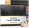 Gallery Leather Birthday Guest Book for Party Celebrations - Hardcover, Bound Leather Sign in Guest Book with 192 Lined Pages for Messages & Photos - 7" x 9"